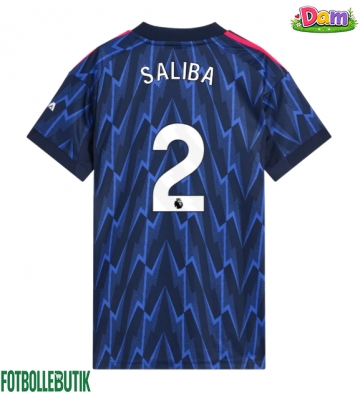 Arsenal William Saliba #2 Bortatröja Kvinnor 2025-26 Kortärmad